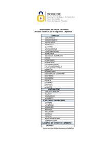 Instituciones del Sector Financiero Privado cubiertas por