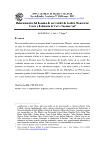 Determinantes del Tamaño de un Comité de Política Monetaria