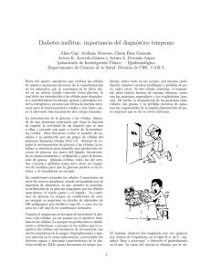 Diabetes mellitus: importancia del diagnóstico temprano.