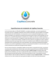 Especificaciones de instalación de Capillary Concrete.