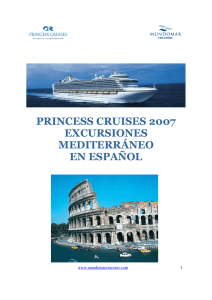 Descripción excursiones Princess Mediterráneo 2007