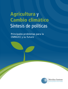 Agricultura y Cambio climático Síntesis de políticas
