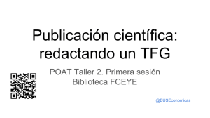 Publicación científica: redactando un TFG