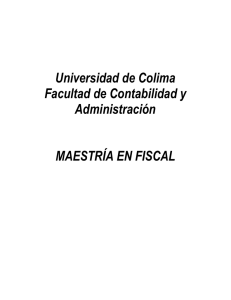 Universidad de Colima Facultad de Contabilidad y Administración