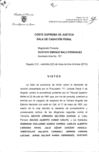 CORTE SUPREMA DE JUSTICIA SALA DE CASACIÓN PENAL