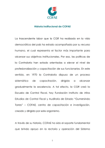 Historia Institucional de COFAE