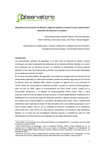 Dispositivos de privación de libertad y lógica de gobierno