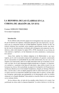 la reforma de las clarisas en la corona de aragón (ss. xv-xvi)