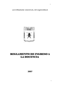 Reglamento de Ingreso a la Docencia Universitaria