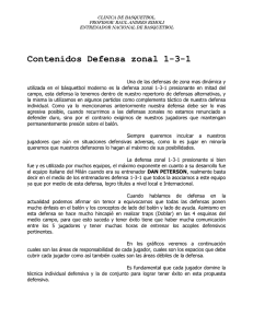 Contenidos Defensa zonal 1-3-1