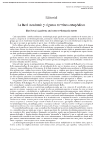 Editorial La Real Academia y algunos términos ortopédicos