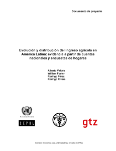 Evolución y distribución del ingreso agrícola en América Latina