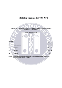Boletín Técnico EPYM Nº 1 - Colegio de Contadores de Chile