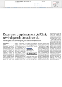 Clipping de prensa - Observatorio de Bioética y Derecho