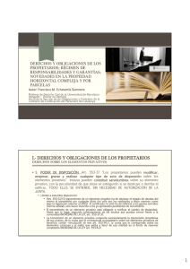 1 I.- DERECHOS Y OBLIGACIONES DE LOS PROPIETARIOS
