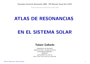 atlas de resonancias en el sistema solar