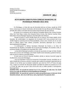 sesion nº 001 / acta sesion constitutiva concejo municipal de