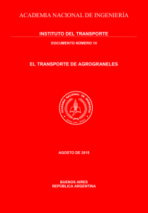 el transporte de agrograneles - Academia Nacional de Ingeniería