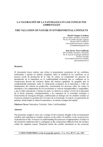 la valoración de la naturaleza en los conflictos ambientales the