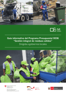 Guía informativa del Programa Presupuestal 0036 “Gestión integral
