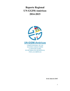 Reporte Regional UN-GGIM:Américas 2014-2015