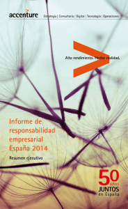 Informe de responsabilidad empresarial España 2014