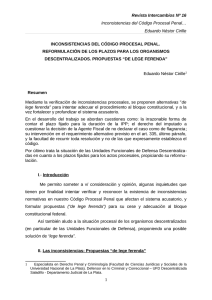 Inconsistencias del Código Procesal Penal