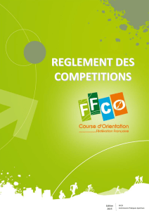 reglement des competitions - Fédération Française de Course d