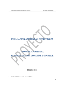 evaluación ambiental estratégica informe ambiental plan regulador