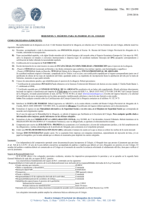 Requisitos para la colegiación (Revisado ENERO/2014)