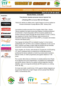 Nota de Prensa – 23 de abril Tres jóvenes raquetas peruanas