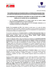 Las empresas de Andalucía coinciden en que el éxito de la LISMI