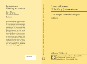 Louis Althusser Filiación y (re) comienzo