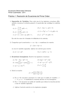 Práctica 1: Resolución de Ecuaciones de Primer Orden