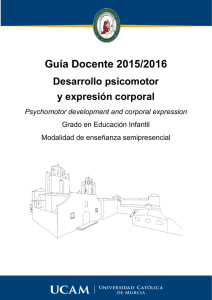 Guía Docente 2015/2016 Desarrollo psicomotor y expresión