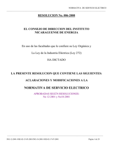 normativa de servicio electrico