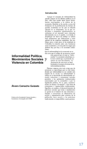 Informalidad Política, Movimientos Sociales Violencia en Colombia