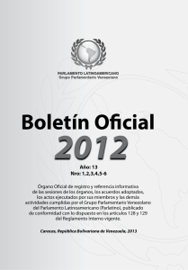 Boletín Oficial - Parlamento Latinoamericano