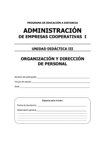 Organización y Dirección de Personal