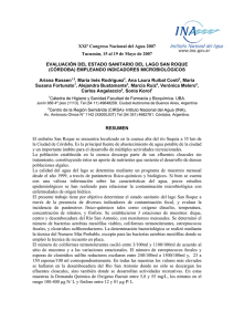 XXIº Congreso Nacional del Agua 2007 Tucumán, 15 al 19 de Mayo