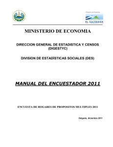 manual del encuestador 2011 - Dirección General de Estadística y