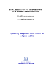 Diagnóstico y perspectivas de los estudios de postgrado en Chile