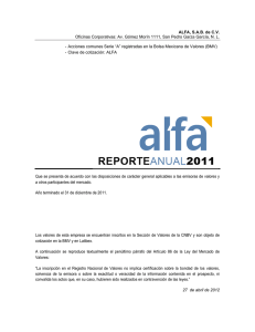 ALFA,S.A.B DE C.V. Informe Anual 2011