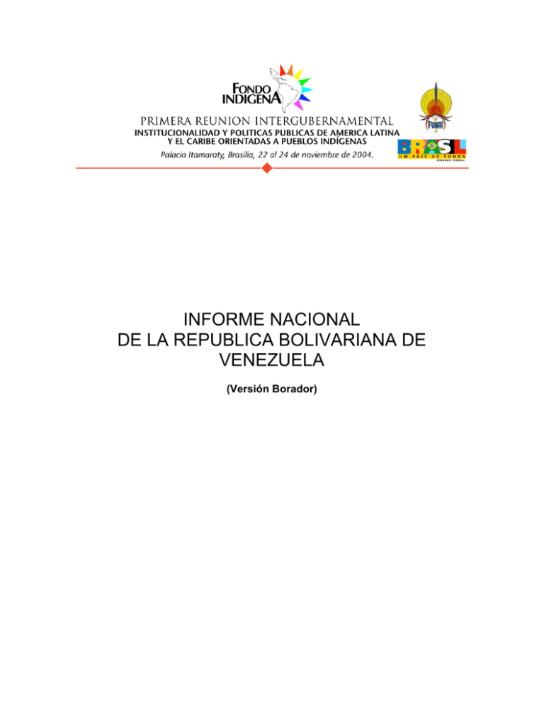 Informe Nacional De La Republica Bolivariana De