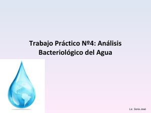 Trabajo Práctico Nº4: Análisis Bacteriológico del Agua