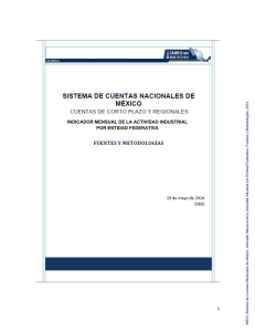 Sistema de Cuentas nacionales de México. Indicador Mensual de la