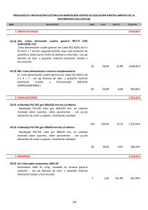 pos. descripción parc. cant precio importe 1 LÍNEAS DE ENLACE