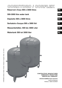 Réservoir d`eau 500 à 3000 litres FR 500-3000 litre water