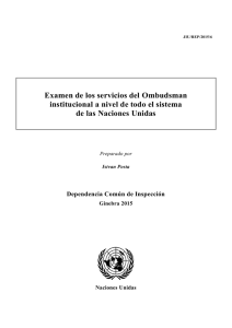Examen de los servicios del Ombudsman institucional a nivel de