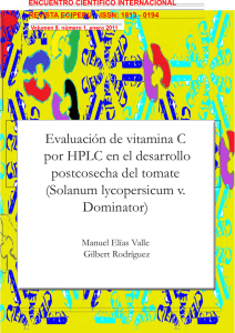 Evaluación de vitamina C por HPLC en el